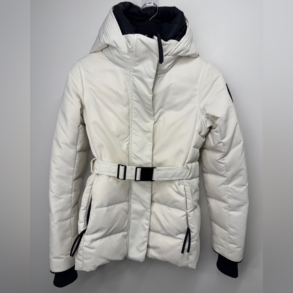 Canada Goose white Jacket with Black Arctic Patch